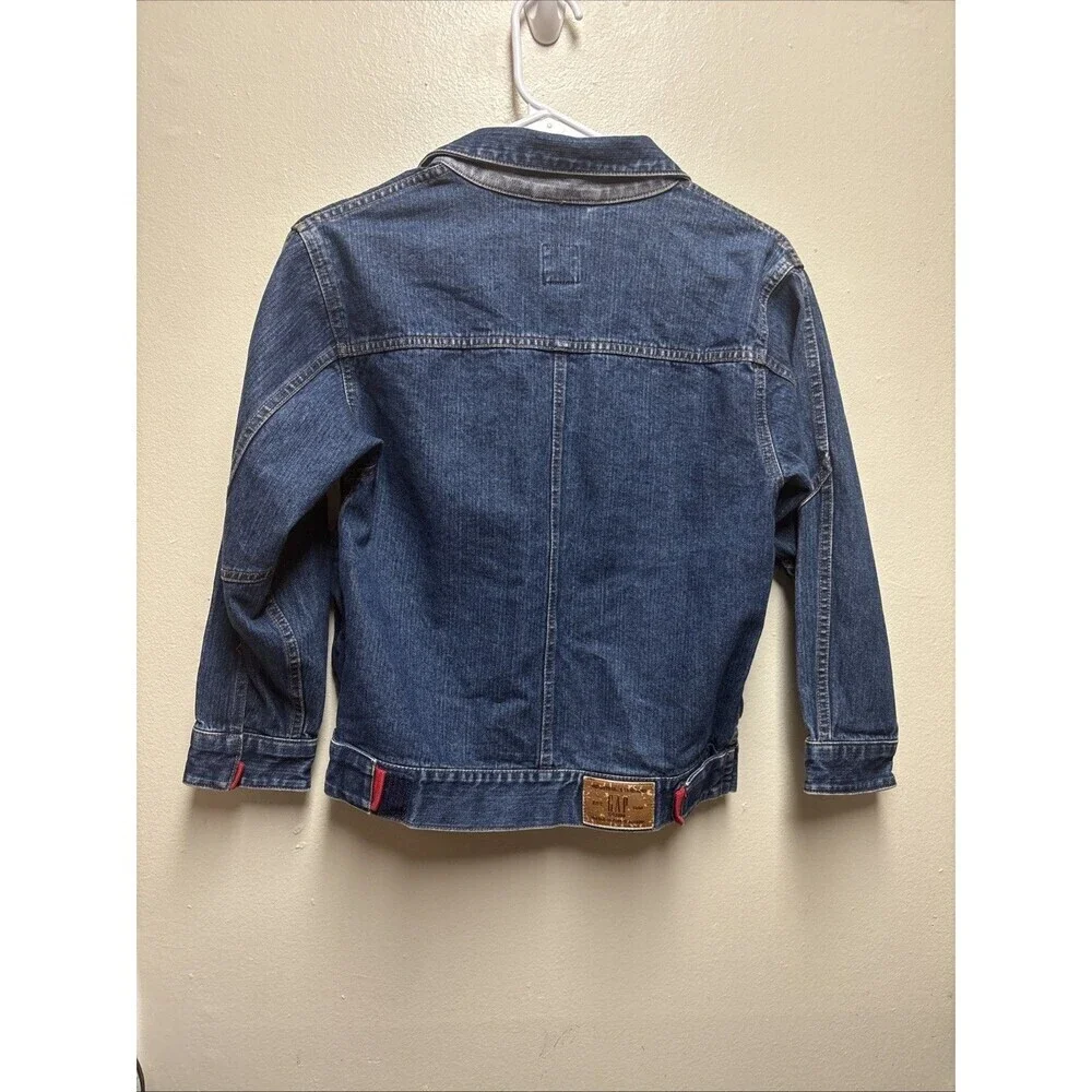 Vintage Kids Gap denim barn jacket Medium 7-8 Snap Button Y2K 2001 Pockets